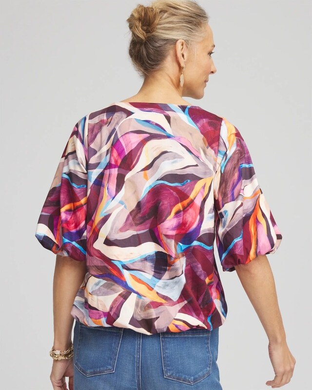 Abstract Bubble Hem Top - image 3